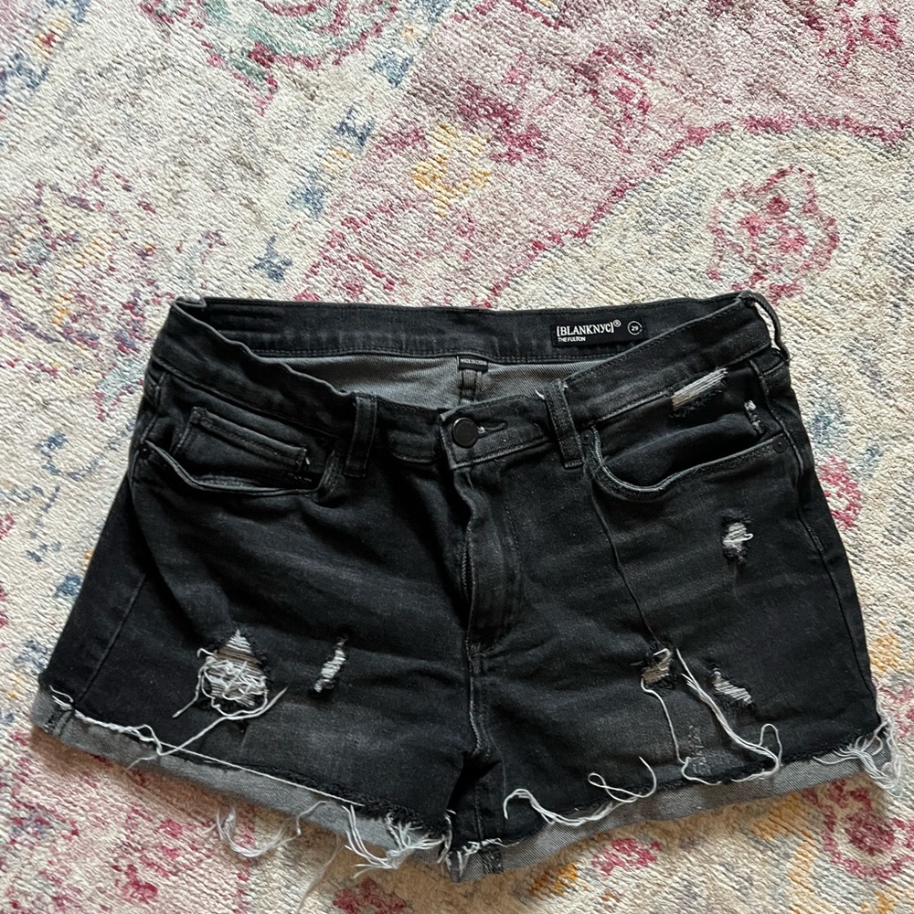 BlancNYC The Fulton black Cut offs 29
